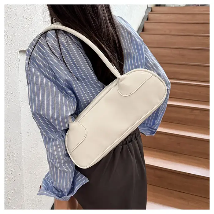 Sac en cuir à la mode pour femmes, sac à main de grande capacité, sac à pain français, sac à bandoul