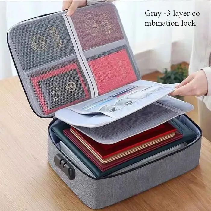 Organisateur de documents à 3 couches