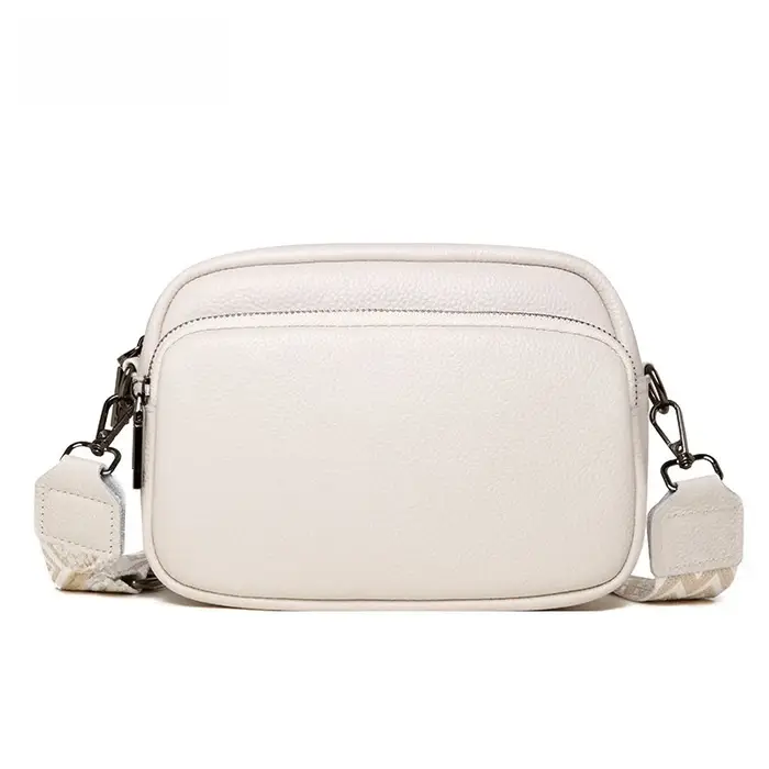 Sac bandoulière élégant en cuir véritable pour femme