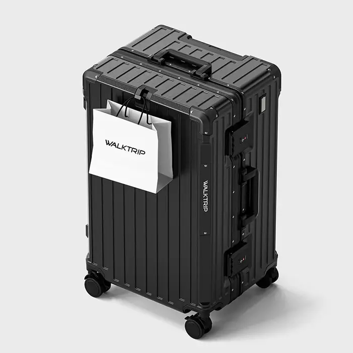 Valise à grande capacité renforcée avec cadre en aluminium de 37 cm, valise de voyage 26/28/30 pouce