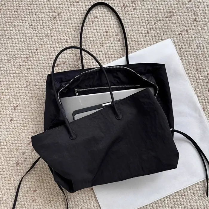 Sac à bandoulière en nylon, grand sac fourre-tout pour femme, sac à main tendance, sac messager à po
