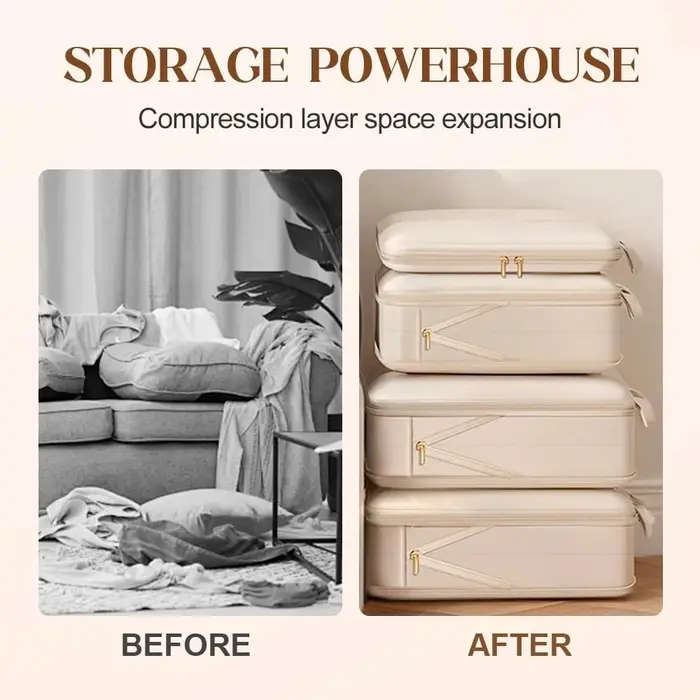 Organisateur auto-compressible ultra-compact