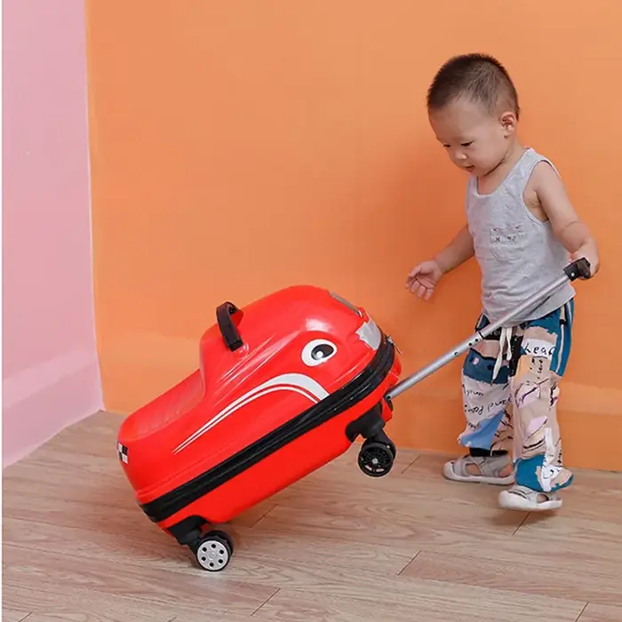 Valise à roulettes de voyage pour enfant de 20 pouces avec dessins animés, bagage à main avec roues pivotantes, valise à roulettes pour enfants