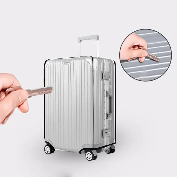 Housse de protection de valise en Pvc transparent