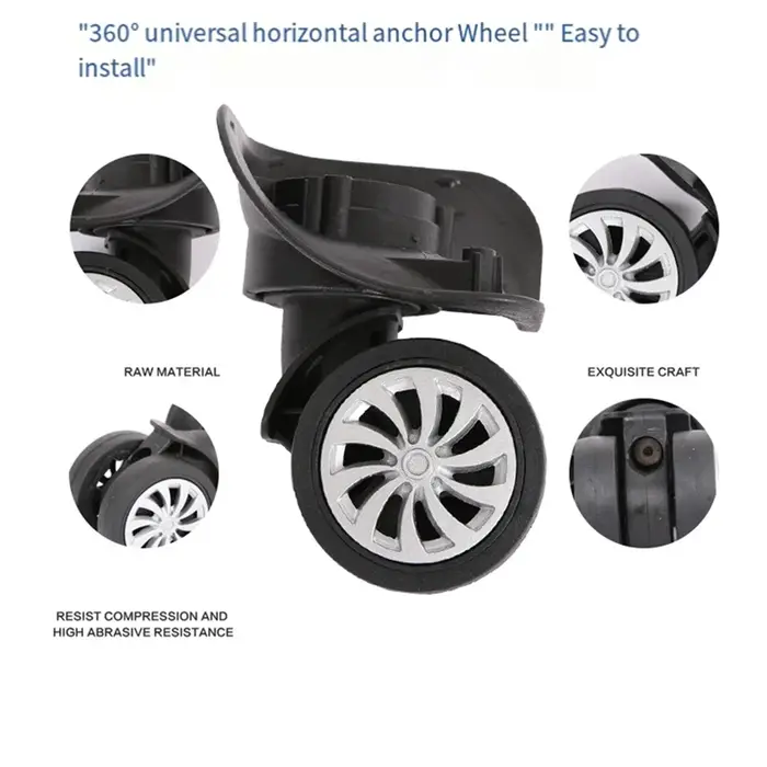 4 Pack valise à bagages de remplacement roues Spinner roue pivotante universelle
