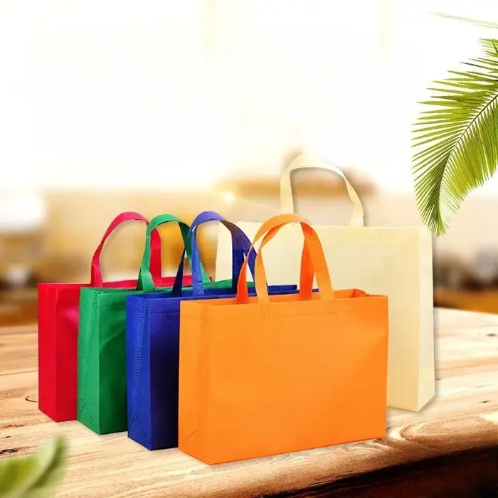 1 pièces non tissé Extra Large couleur unie sac fourre-tout de courses réutilisable épicerie Durable Protection de