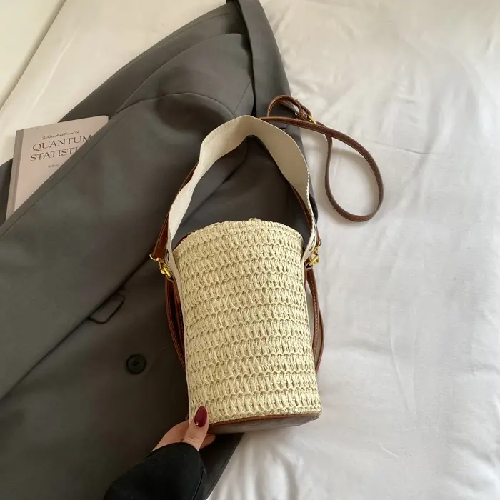 Sac à main à large bandoulière pour femme, sac de plage en paille, nouveau modèle été 2026, petit sa