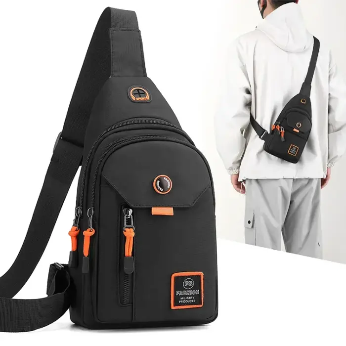 Sac à dos à bandoulière Adventure pour hommes – Spacieux et robuste pour les sports de plein air, la