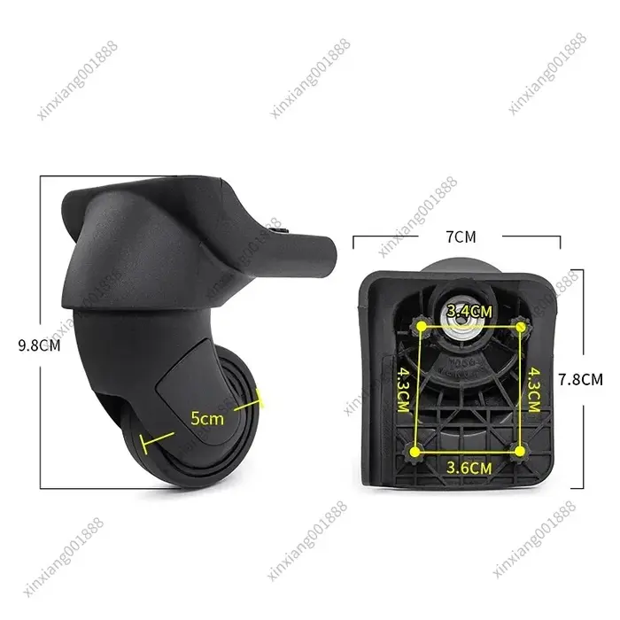 Roulettes pivotantes pour valise HLK049 HPW28300