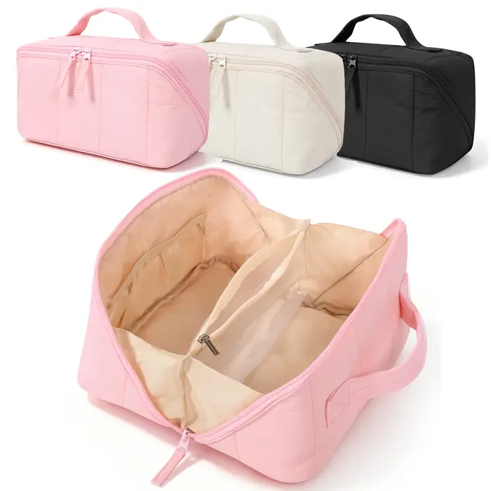 Trousse de Maquillage Portable Matelassée