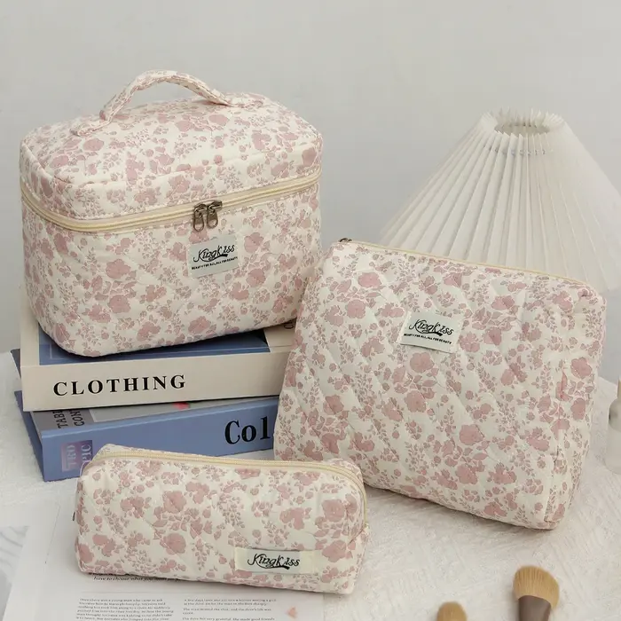 Sac à cosmétiques de voyage à motif Floral