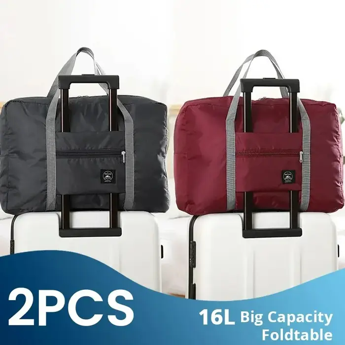 Lot de 2 sacs de voyage pliables pour les compagnies aériennes