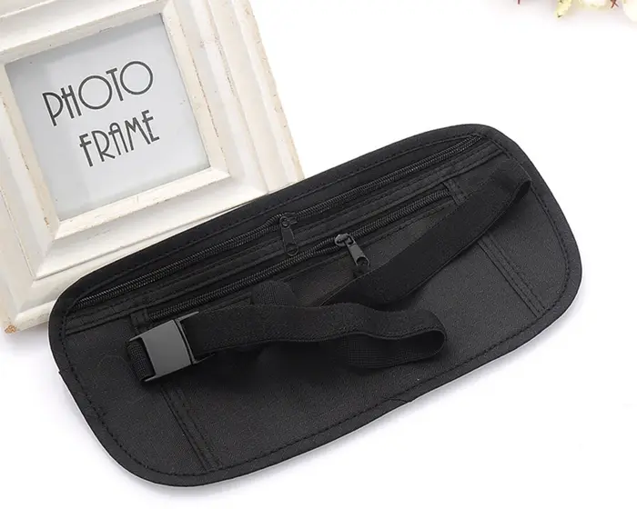 Nouvelle pochette de voyage cachée, sac de rangement Compact pour passeport et ceinture d'identité