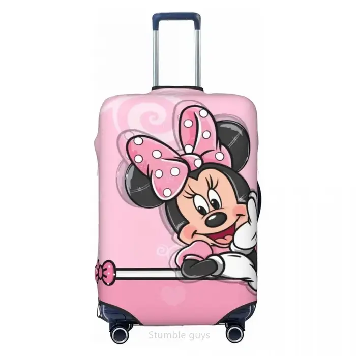 Housse de valise élastique durable avec imprimé M-Minnies pour bagages de 18 à 32 pouces, lavable, a