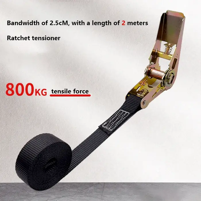 (BBQ4) Sangle de fixation réglable et sécurisée pour le transport sûr des bagages, sangle à cliquet 