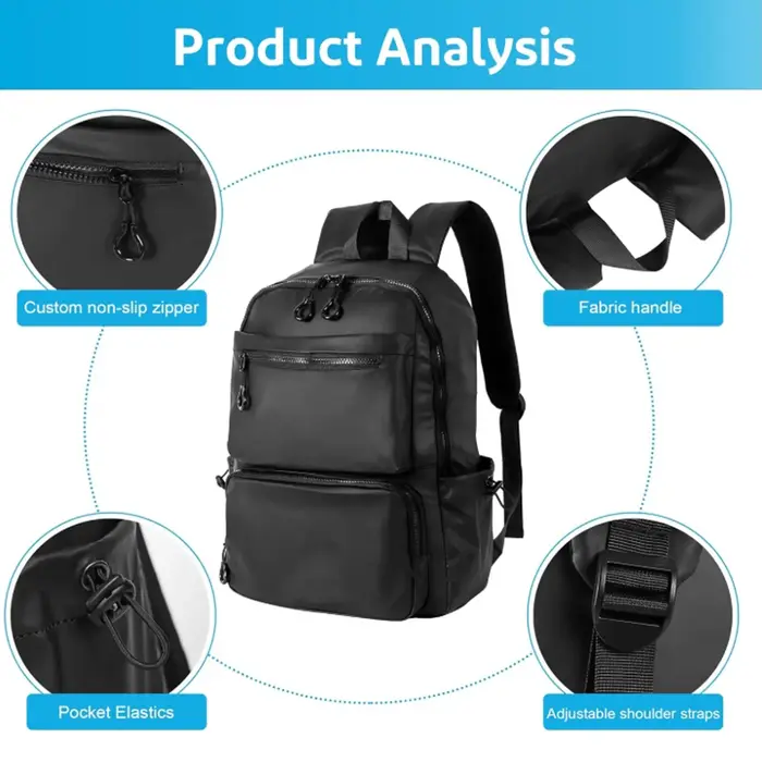 Sac à dos de 14 pouces pour hommes Sac à bandoulière de voyage Sac d'ordinateur de loisirs Tendance de mode Étudiants Cartable