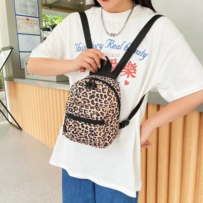 Ins-Sac à dos léopard pour femme