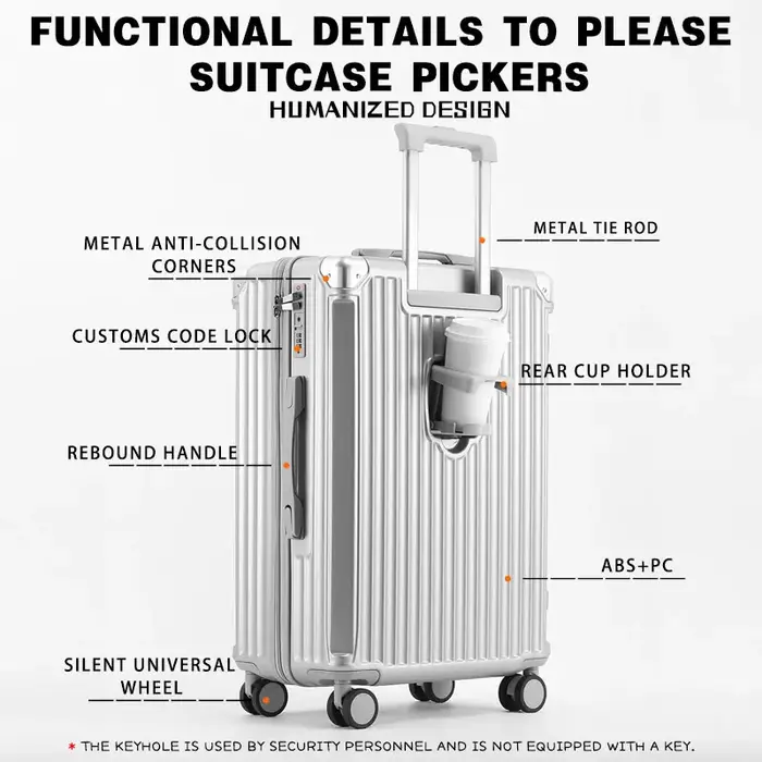 Valise ABS + PC à fermeture éclair
