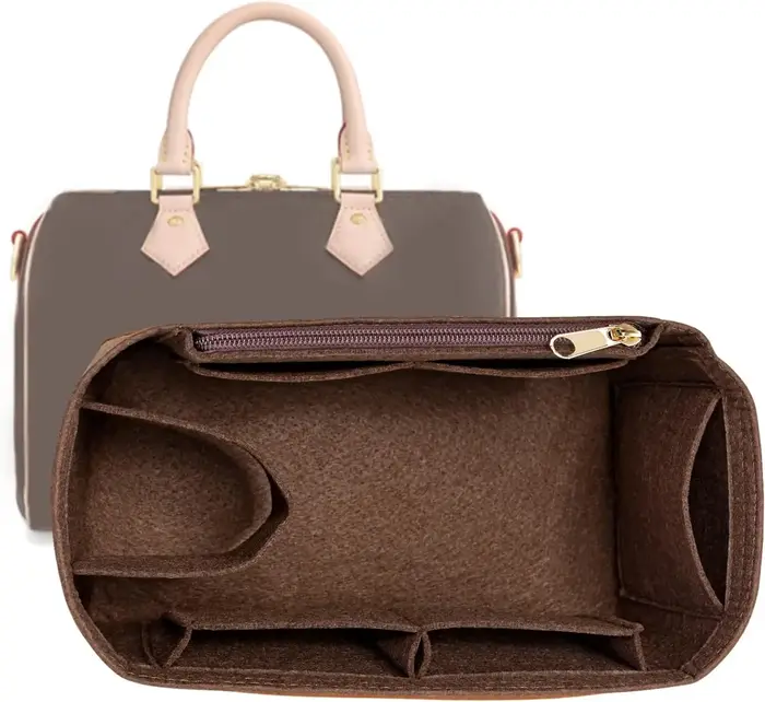 Insérer sac organisateur pour LV Speedy 20 25 30 35 rabat sac à main sac intérieur maquillage voyage