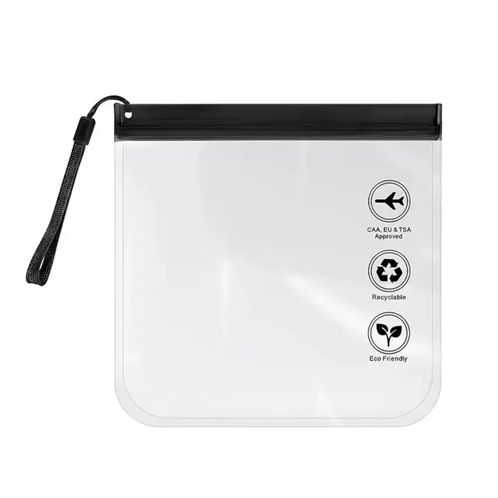 Sac de voyage Transparent étanche pour femmes, trousse de toilette de sécurité d'aéroport réutilisab