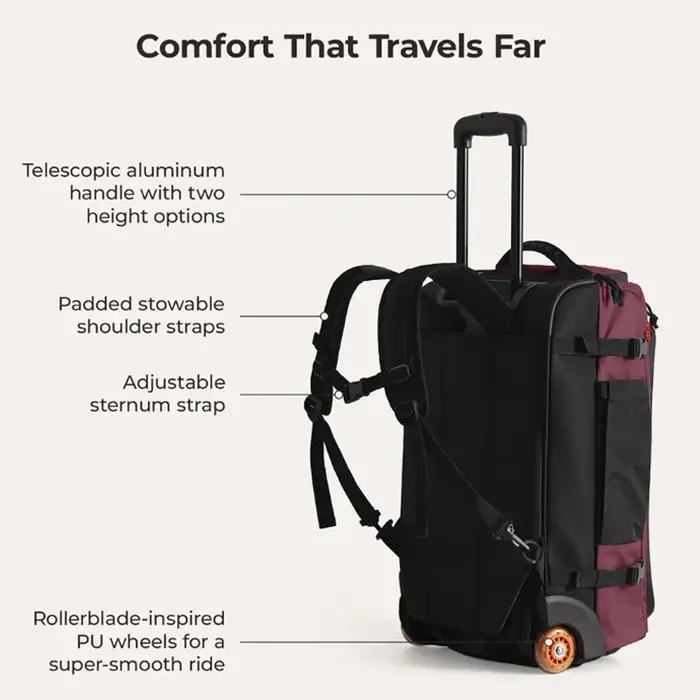 BAGSMART Sac de voyage à roulettes grande capacité