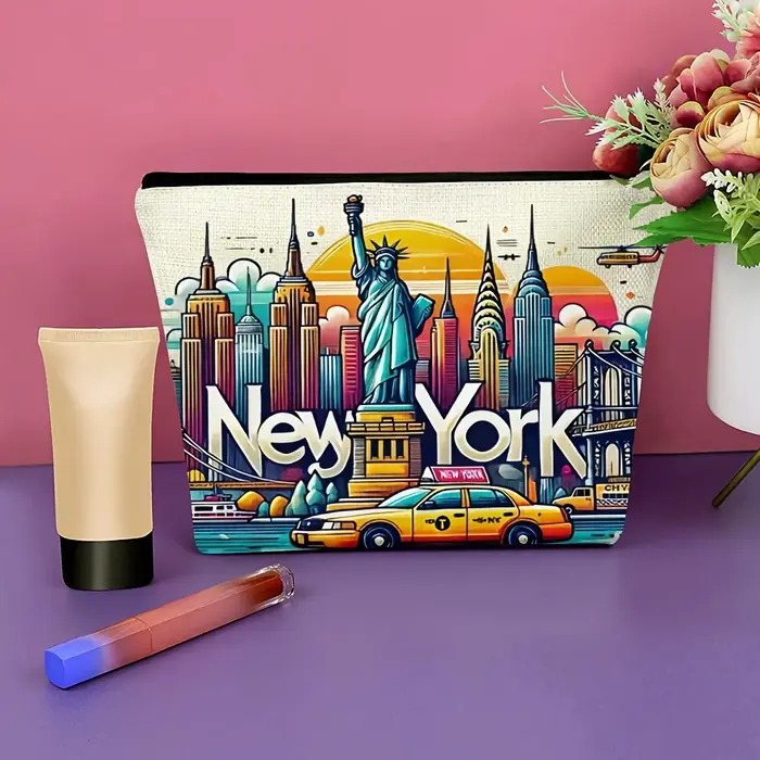 Trousse de maquillage Design New York City avec monuments emblématiques