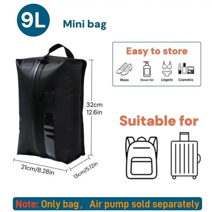 Sacs de compression de voyage, sacs de rangement sous vide imperméables pour vêtements et valises, s