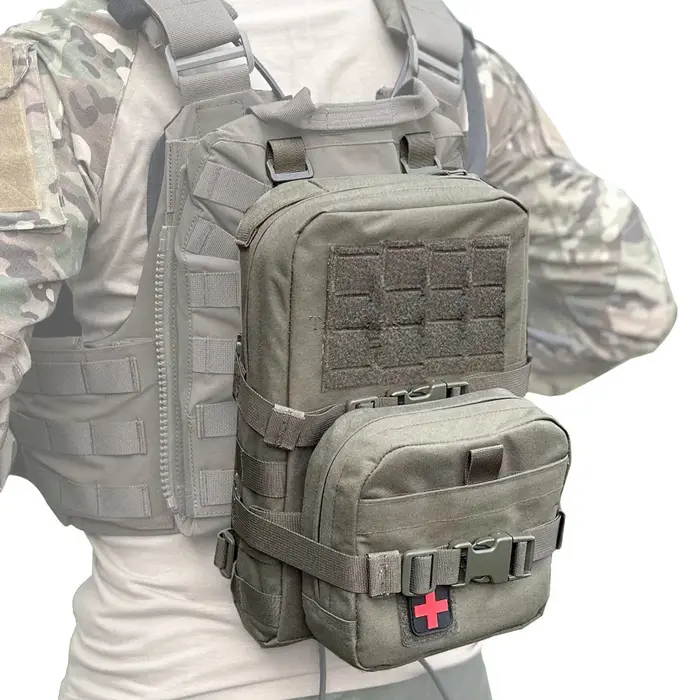 Mini sac d'hydratation 2 en 1, Mini sac d'hydratation Rip Away IFAK, pochette médicale, Patch Med, p