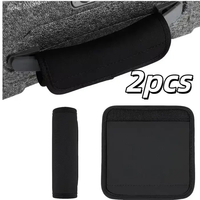2 housses noires pour poignées de bagages – Protections douces et confortables pour valises, bagages