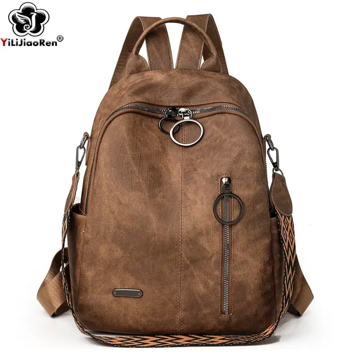 Sac à dos de jour en cuir Pu pour femmes