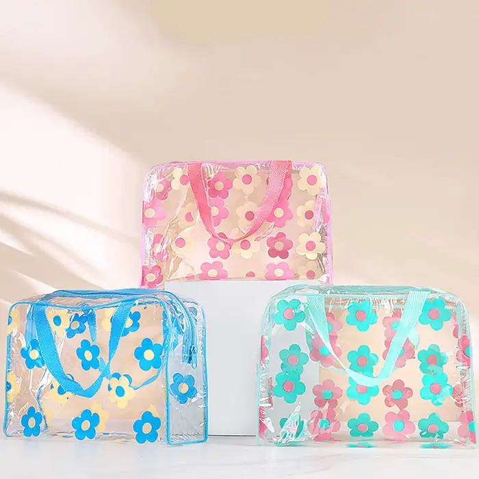 Sac cosmétique de voyage transparent