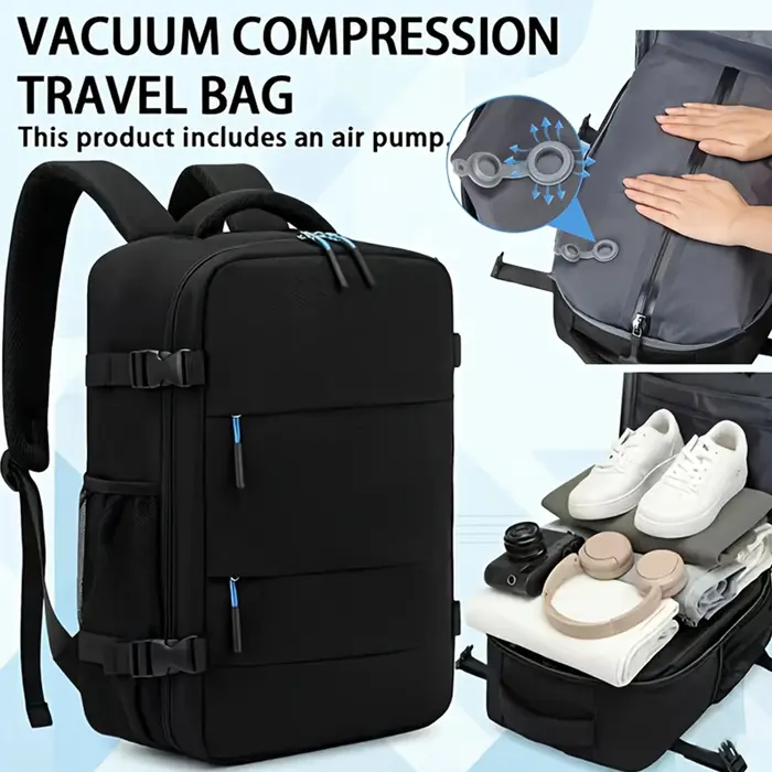 Sac à dos de voyage à compression sous vide