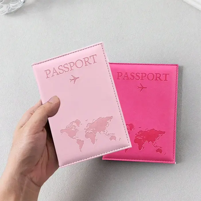 Couverture de passeport en cuir PU pour hommes et femmes
