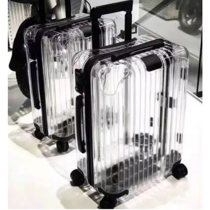 Valise transparente Internet célébrité bagages ultra-léger 20/24 pouces sacs de voyage mâle mode tendance mot de passe chariot femme 캐