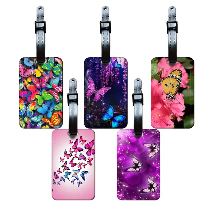 Étiquette de bagage papillon pour femmes