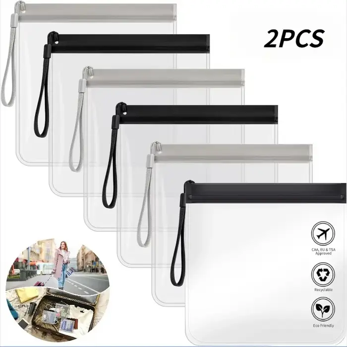 Sac de rangement transparent pour cosmétiques de voyage