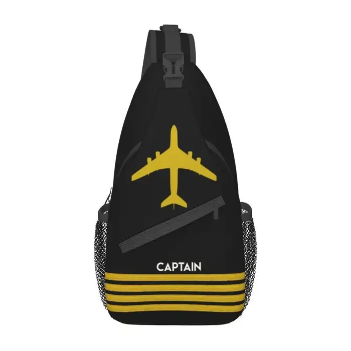 Services.com Epaulets StrihearSling Crossbody Chest Bag for Men, Travel Daypack, Flight Pilot Initia
