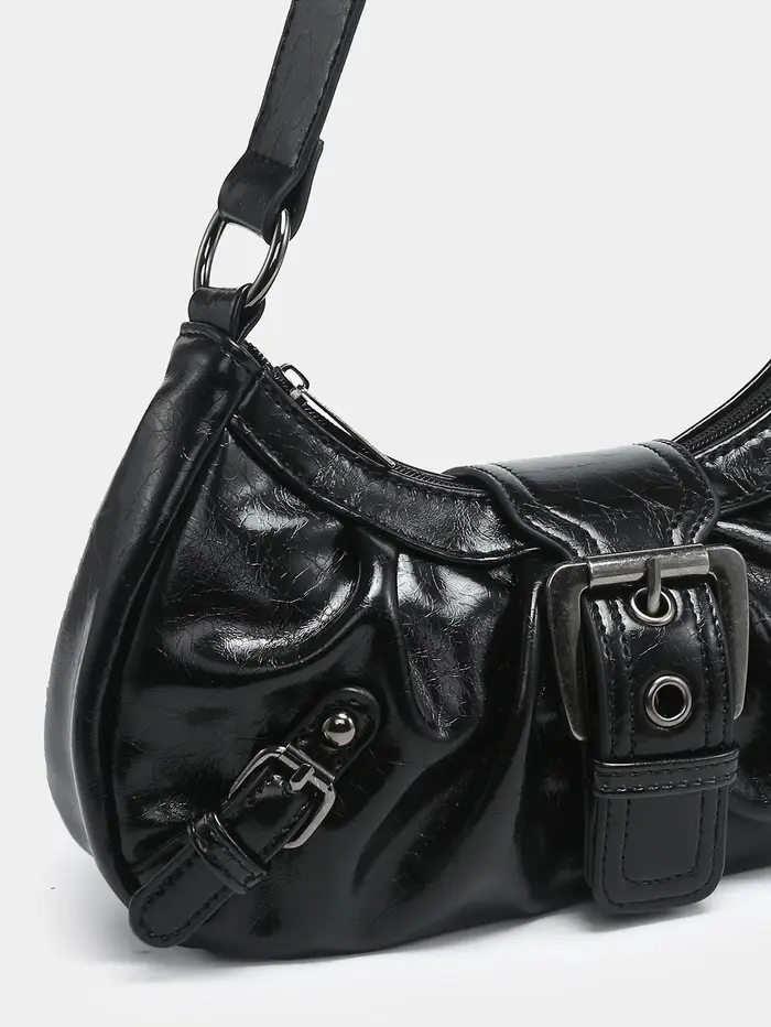 Sac à Main Vintage à Rivets en Cuir pour Femme, Petit Sacoche de Styliste, Y2K