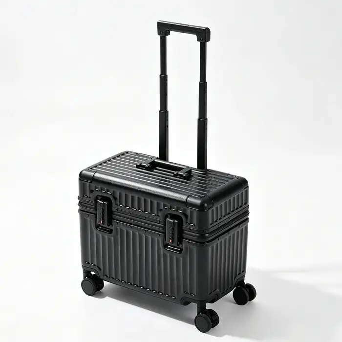 Valise à cadre en aluminium 18 pouces, bagage à main, petite valise à roulettes, idéale pour les cou
